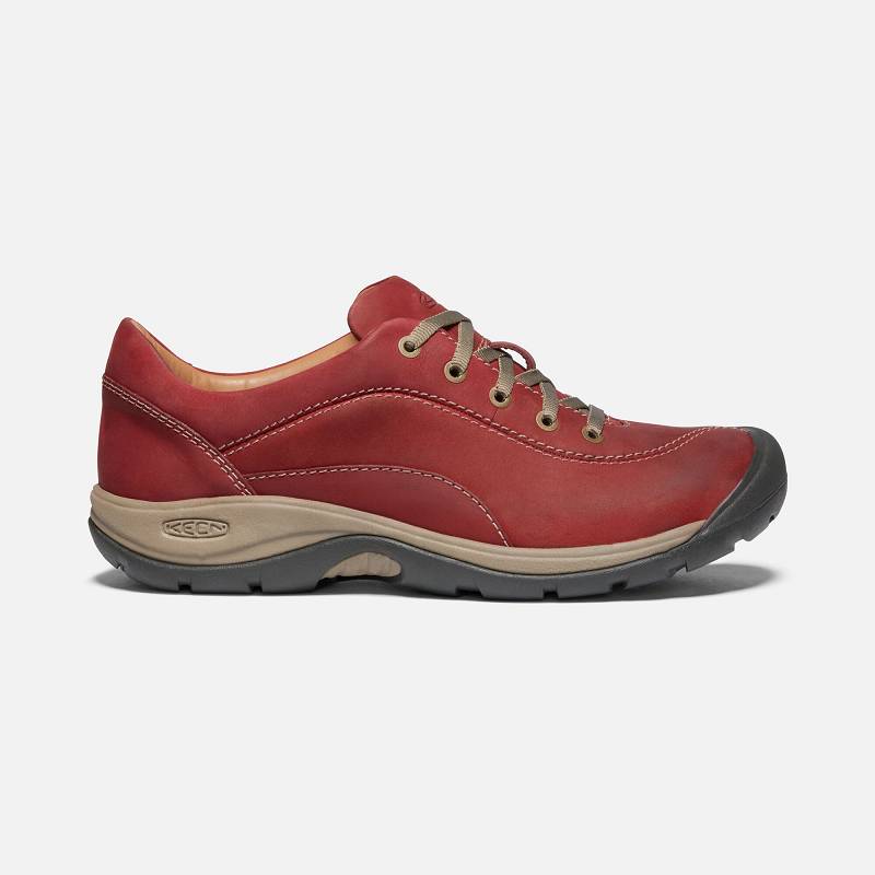 Keen Presidio II Turnschuhe Damen DE-01659 Red Dahlia/Brindle - Keen Damenschuhe Rot